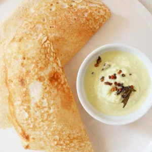 Indian Masala Dosa with Coconut Chutney